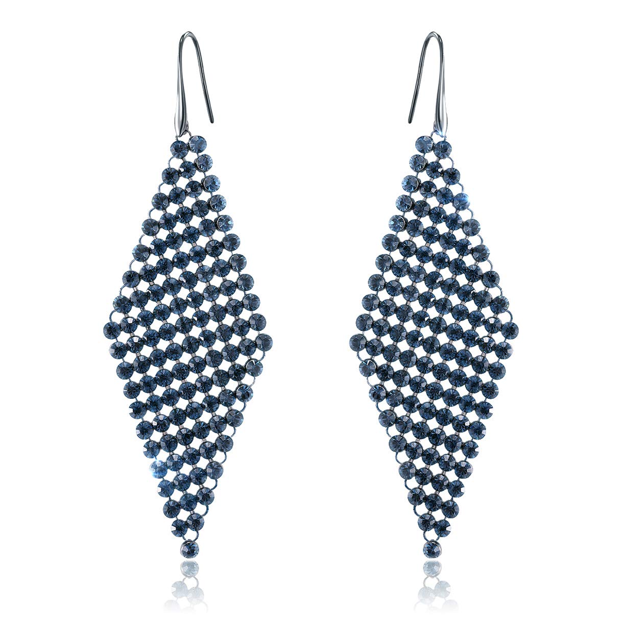 【送料無料】Richapex ピアス レディース 人気 金属アレルギー対応 スワロフスキーのクリスタル製ノンアレルギーS925シルバー イヤリング ゆれる 揺れ...