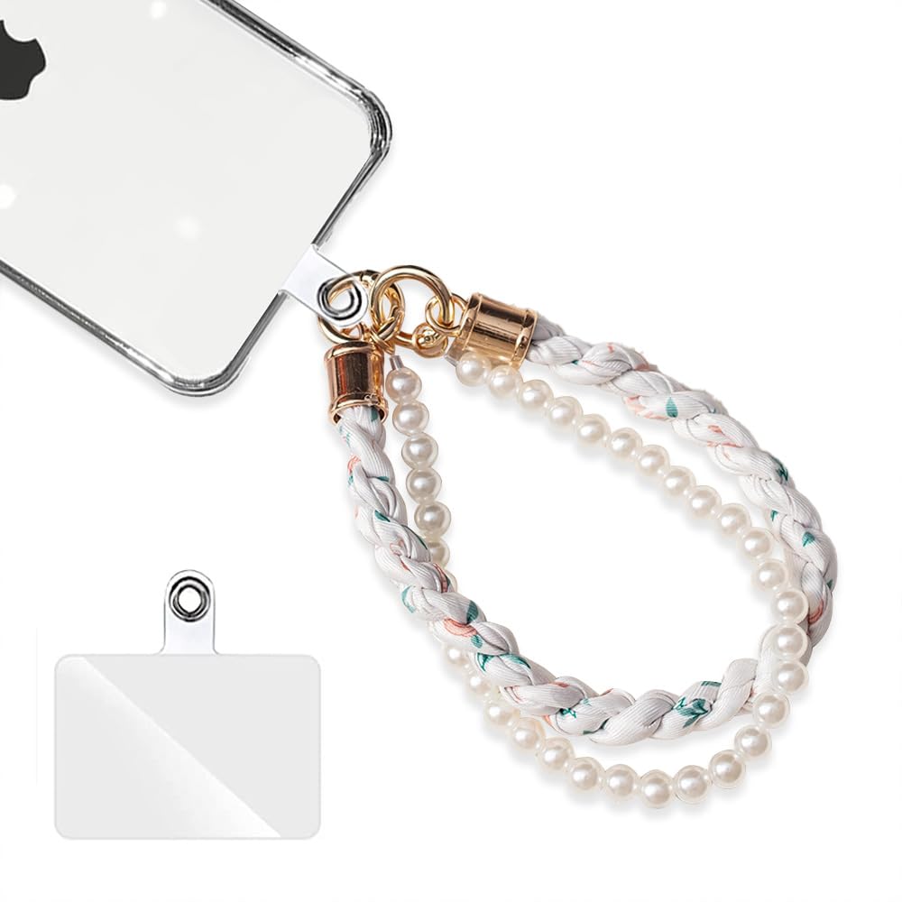 【送料無料】[ALUBES] スマホショルダー スマホストラップ 携帯ストラップ ハンドストラップ パール ス..