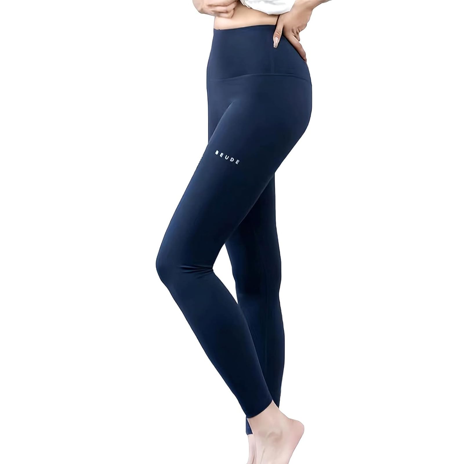 【送料無料】[iito.seasons] ヨガパンツ レギンス ハイウエスト 無地 9分丈 美脚 ヨガ フィットネス スポーツタイツ 9分丈 コットン 美尻 吸汗速乾 ハイウエスト トレーニング ピラティスウェア 色：ネイビー、サイズ：L