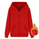 【送料無料】Hisitosa パーカー メンズ スウェット ジップアップ 長袖 秋服 無地 裏起毛 厚手服 メンズ 春 秋 冬 9色選び S~3L 色:レッド、...