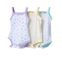 【送料無料】Baby Koiベビー服 三枚組 キャミソール ロンパース 肌着 夏 カバーオール ボディシャツ女の子 色:パープルイエローブルー、サイズ:80