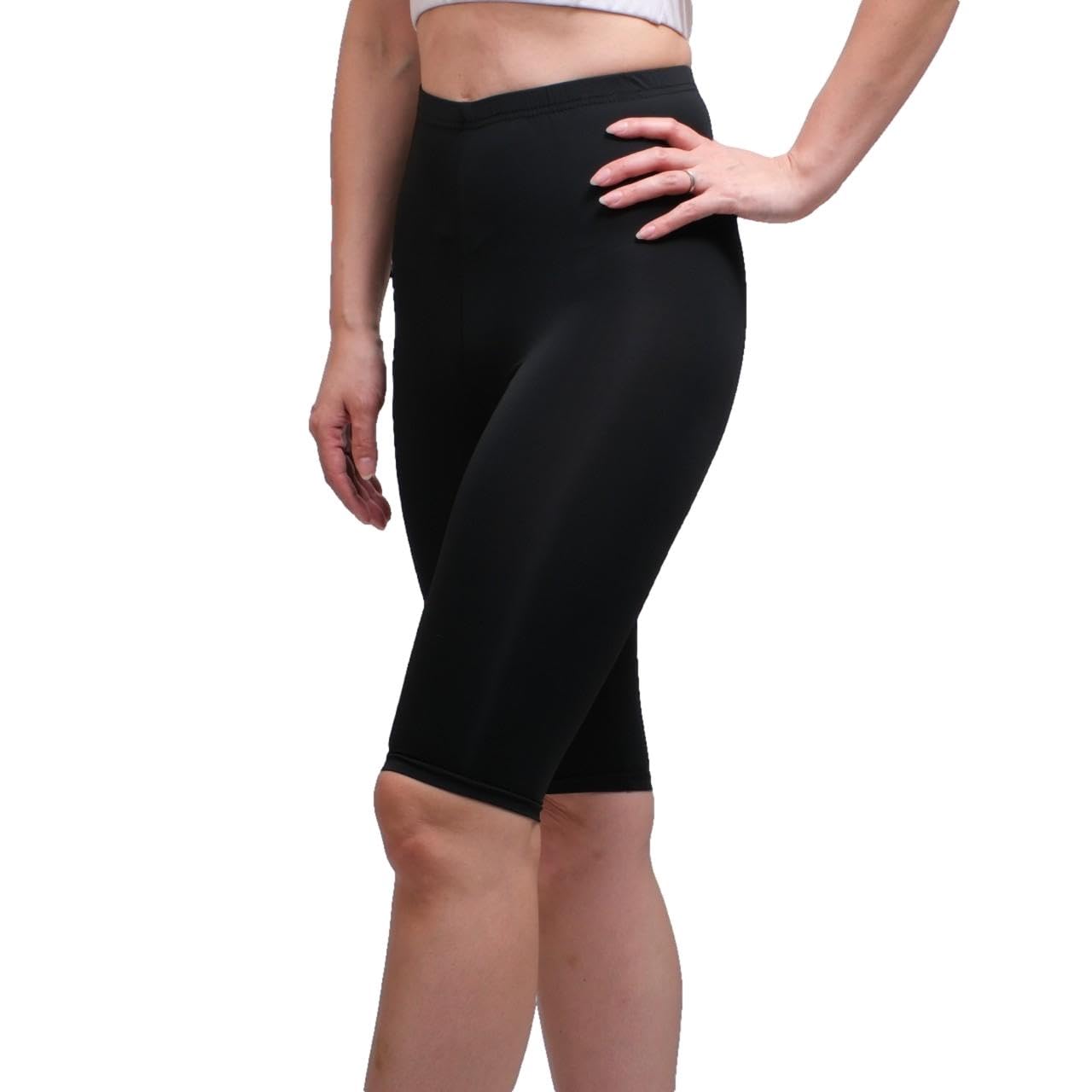 【送料無料】[Liapom] 冷感レギンス スパッツ UV加工 接触冷感 レディース 夏用 吸水速乾 ひんやり サラサラ 快適 涼感素材 フィットネス ヨガ ジム用 色：5分丈、サイズ：M-L