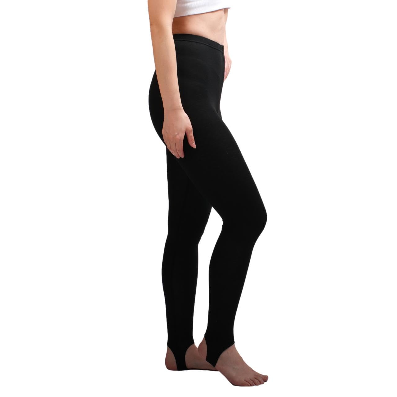 【送料無料】[Liapom] 夏用 トレンカ 冷感レギンス UVカット レディース 吸水速乾 ひんやり スパッツ 接触冷感 色：ブラック、サイズ：M-L