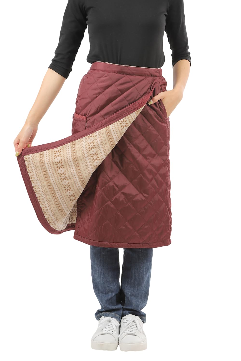 【送料無料】[onion cross] 巻きスカート ラップスカート 防寒 キルティングスカート 中綿 腰巻 ロング..