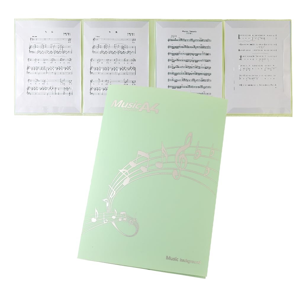 【送料無料】GEJ-Tech 楽譜ファイル 書き込める 4面 6枚収納可 A4サイズ 4ページ展開 ピアノ 伴奏 吹奏..