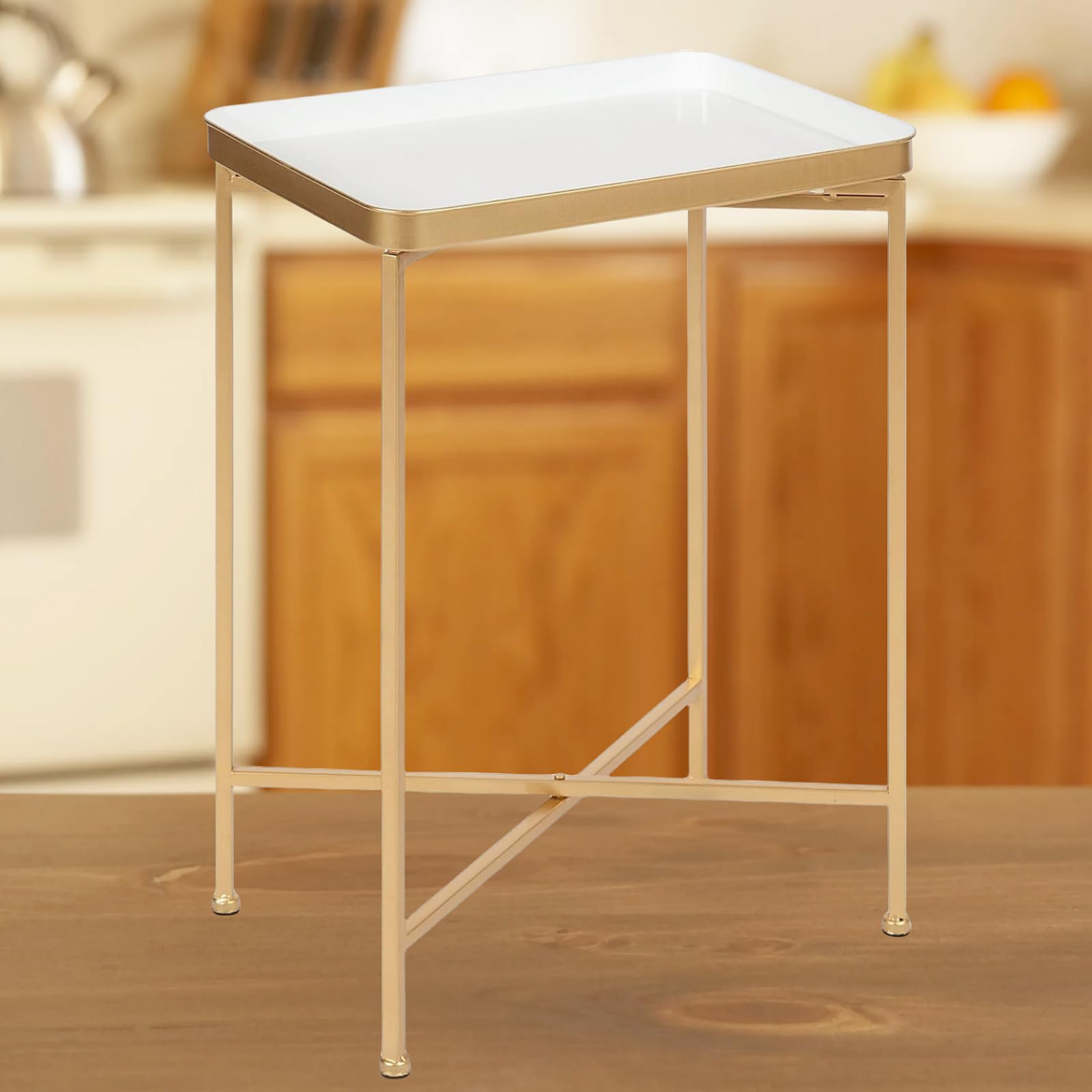 【送料無料】Secchuu セリア モダン トレイ サイドテーブル 30.5奥行きx45.5幅x64.5高さcm 折りたたみ..