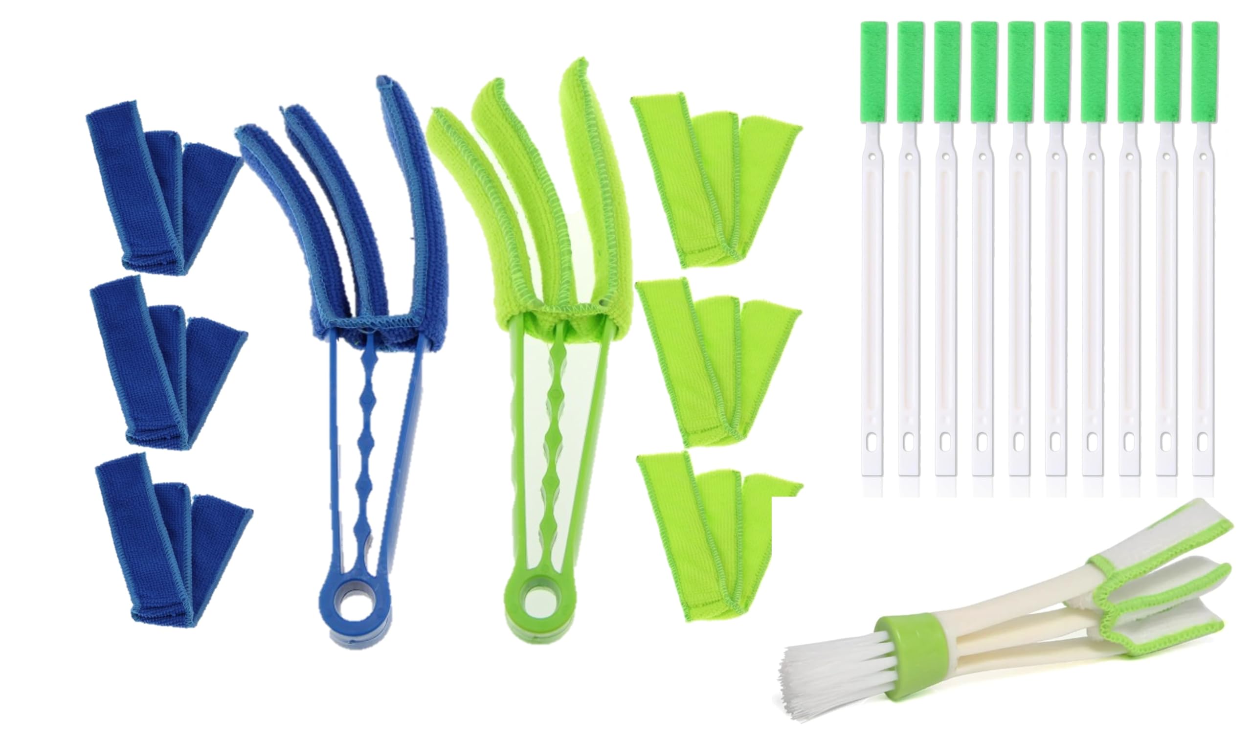 【送料無料】【多機能掃除ブラシセット】ブラインド・エアコン用ブラシ2本＋使い捨て隙間ブラシ10本＋..