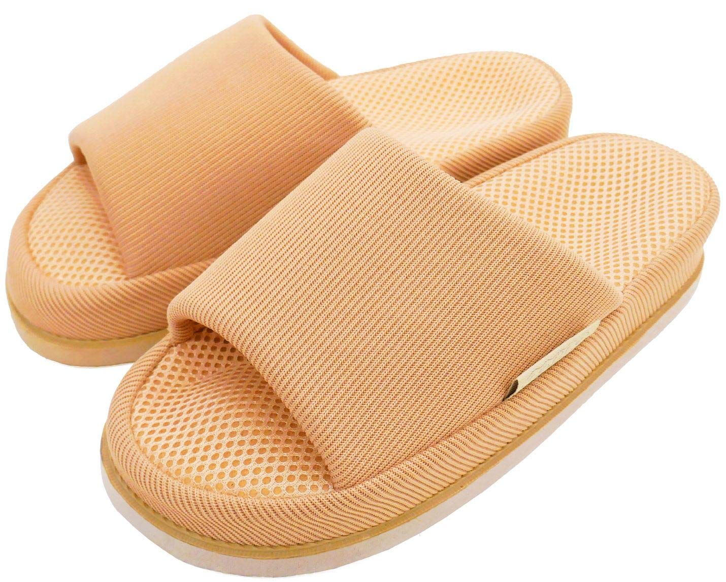 【送料無料】[aspersio] [アスペルシオ] モノトーン スリッパ リフレッシュ カジュアル 色：ベージュ、サイズ：M