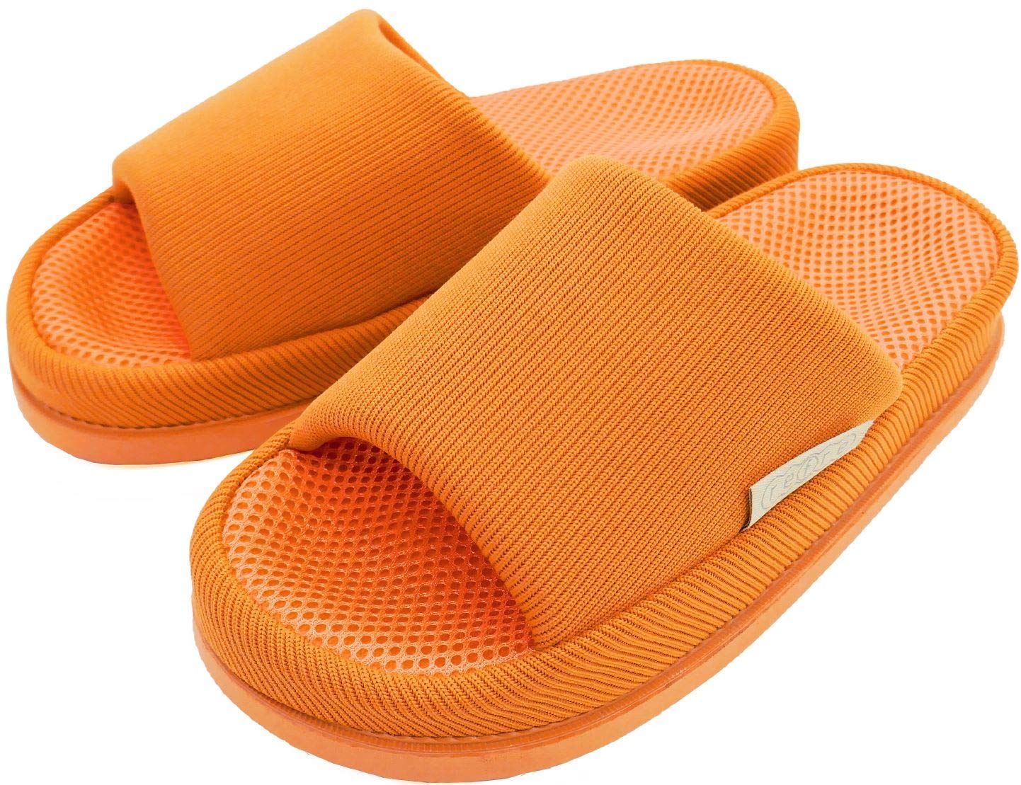 【送料無料】[aspersio] [アスペルシオ] モノトーン スリッパ リフレッシュ カジュアル 色：オレンジ、サイズ：M