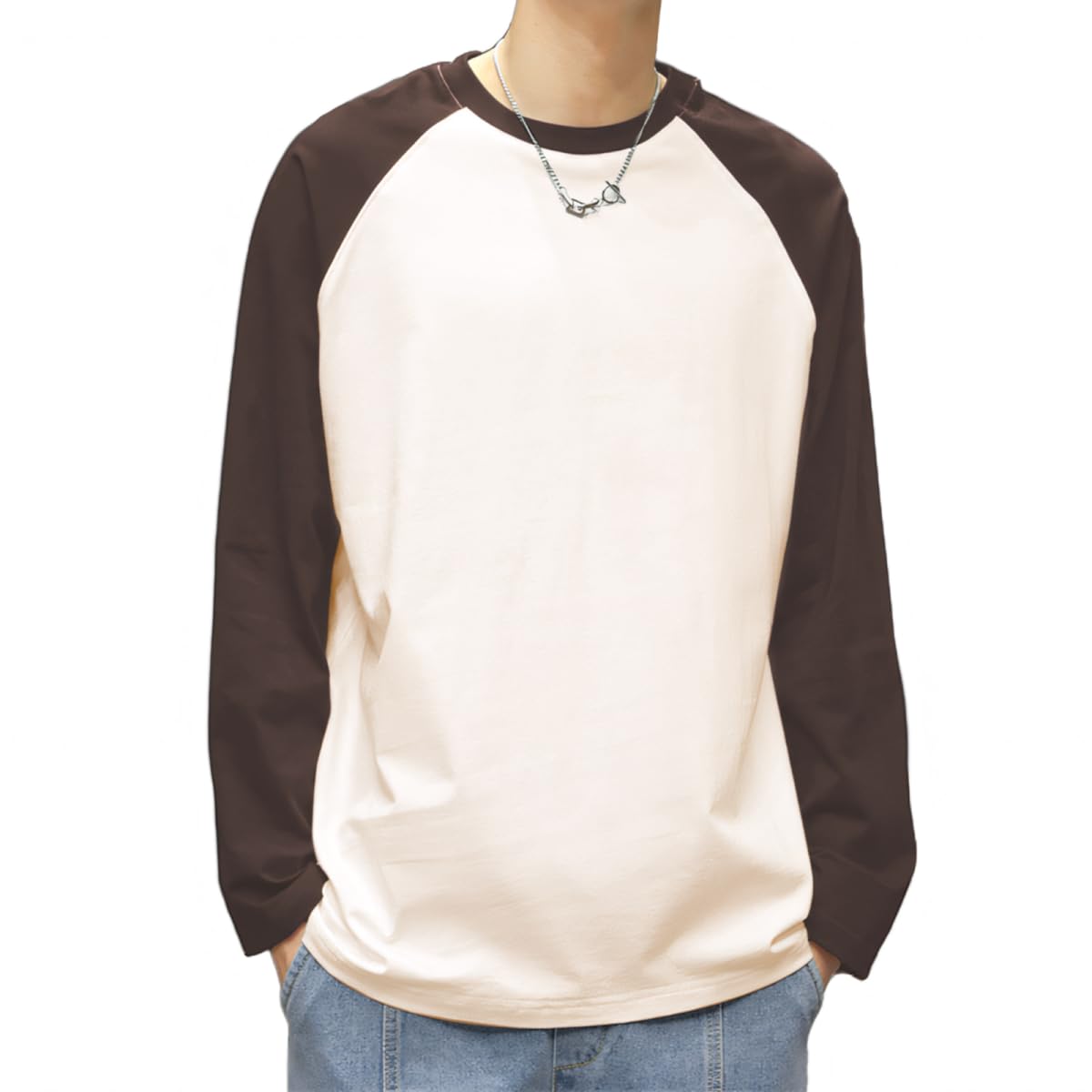 【送料無料】[uptoyou] 長袖 Tシャツ メンズ 綿100％ 透けない ラグランスリーブ ロングTシャツ 無地 ..