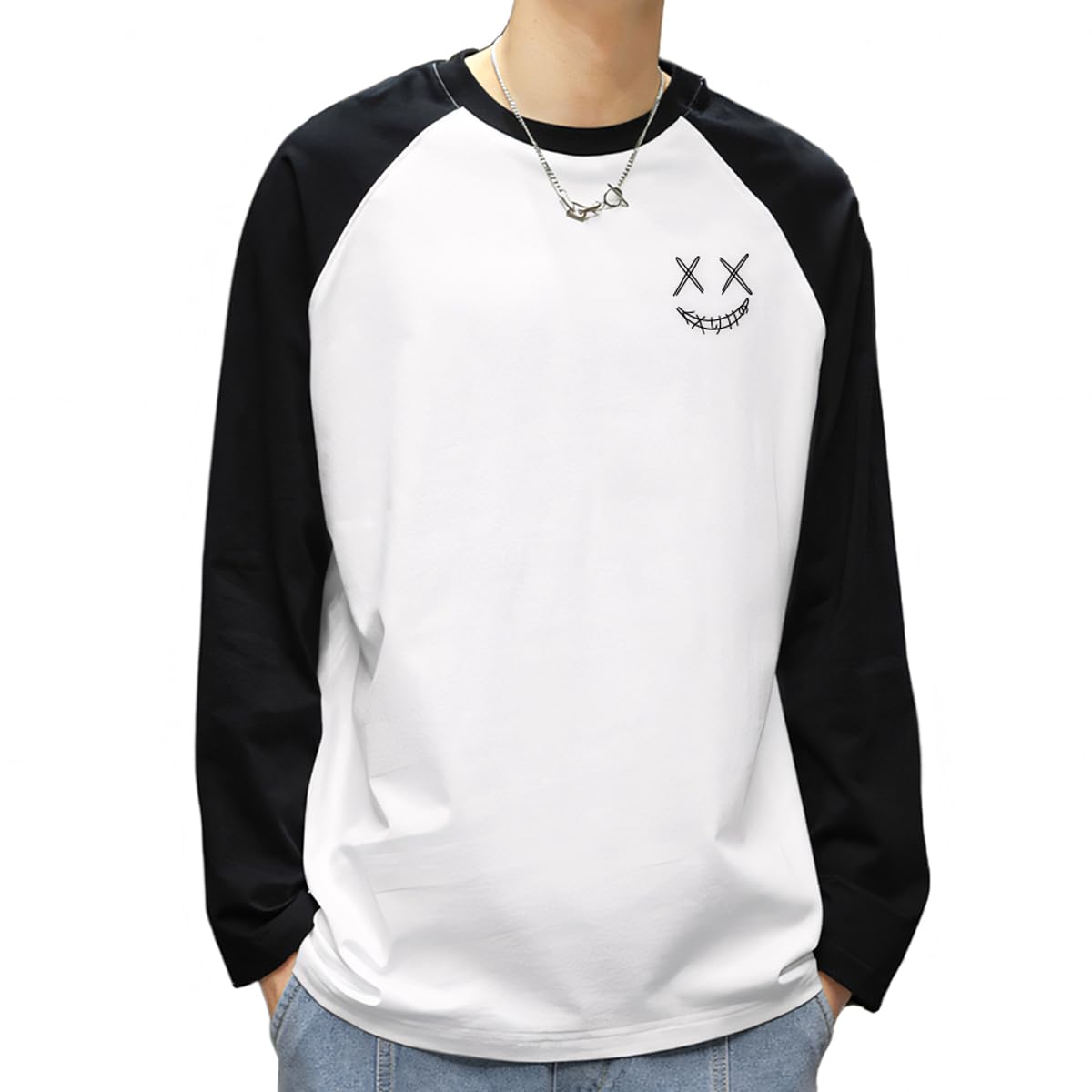 【送料無料】[uptoyou] 長袖 Tシャツ メンズ 綿100％ 透けない ラグランスリーブ ロングTシャツ 無地 ..