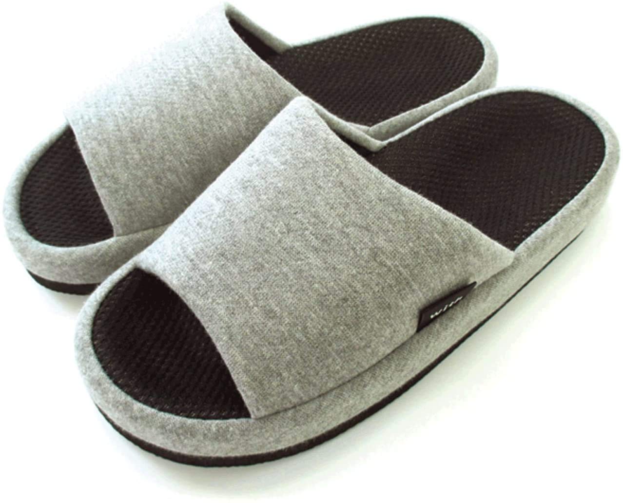 【送料無料】[aspersio] [アスペルシオ] 足指グリップ ぴったりフィット スリッパ 色：グレー、サイズ：M