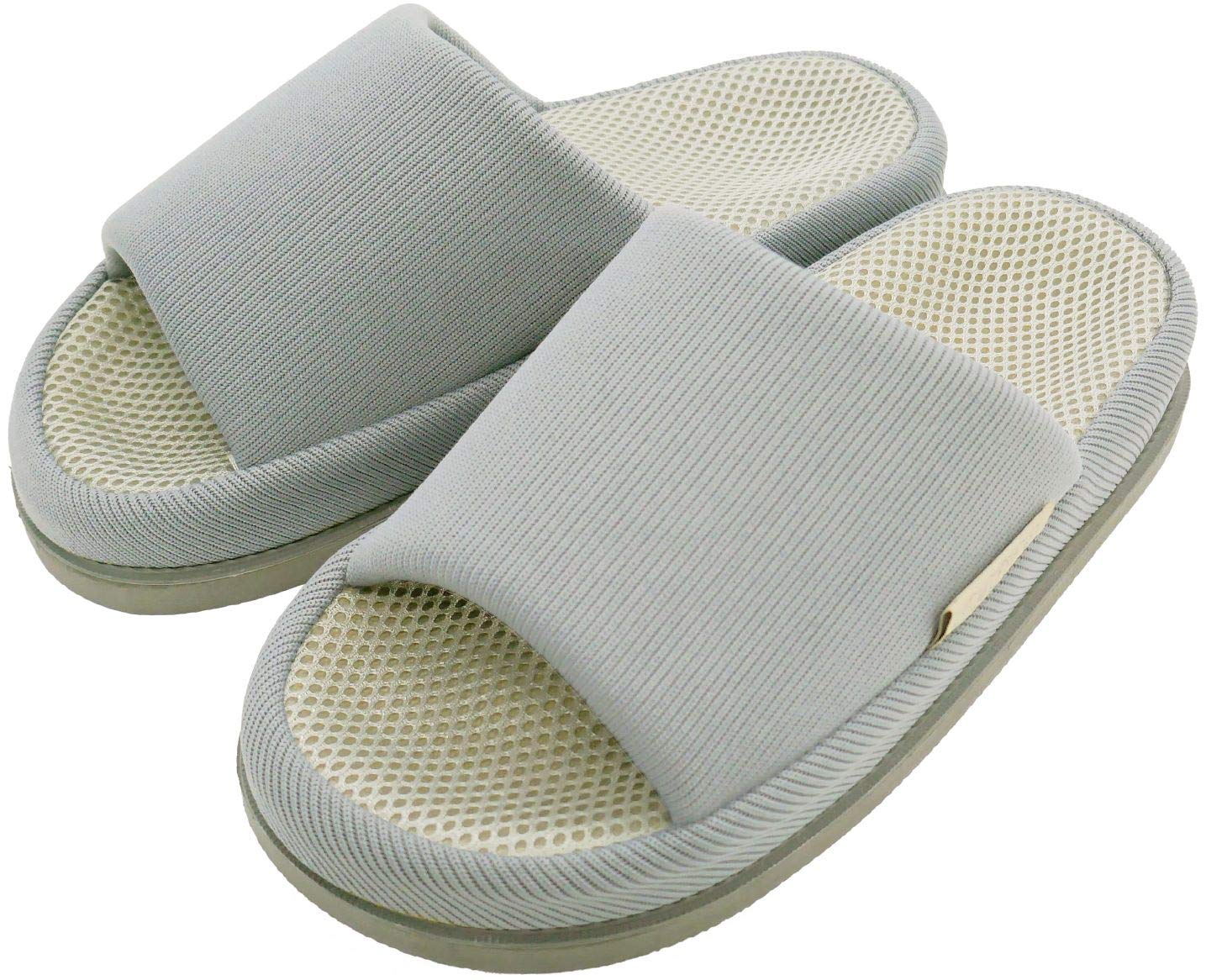 【送料無料】[aspersio] [アスペルシオ] モノトーン スリッパ リフレッシュ カジュアル 色：グレー、サイズ：M