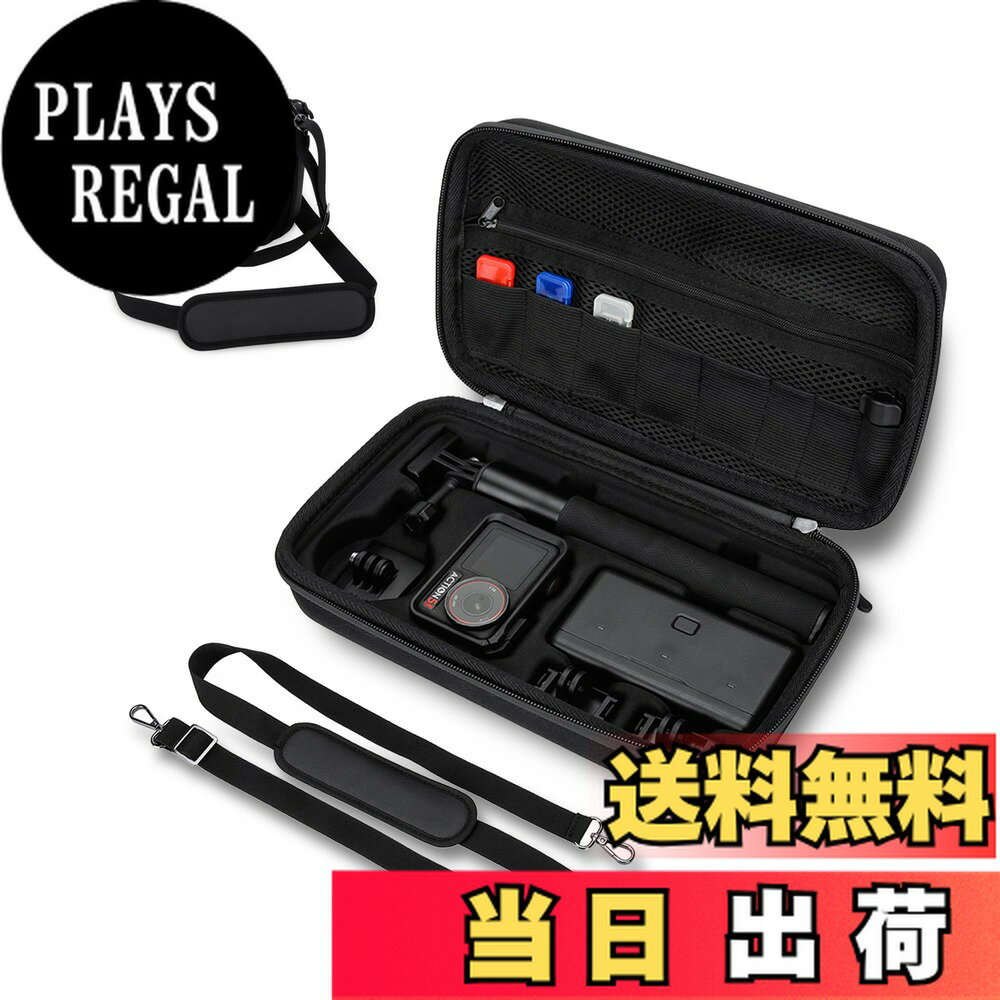 【送料無料】JJC DJI Osmo Action 5 Pro アドベンチャーコンボ/Action4/3 防水ハードケース 大容量カメラバッグ 耐衝撃 撥水 ストラップ付き 2way 小物収納可 Micro SDカードケース *3枚 ショルダーバッグ ハンドバッグ キャリーケース アクセサリー 保護ケース キャリー