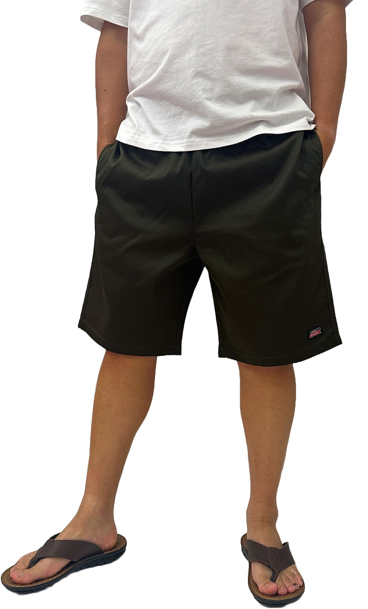 【送料無料】[ジェニュインディッキーズ] メンズ シェフショーツ ショートパンツM,L,LL 色：カーキ、サイズ：LL