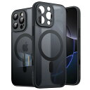 【送料無料】JETech iPhone 16 Pro / 16 Pro Max 用 マグネットケース カメラコントロールボタン MagSafeに対応 半透明のマット背面 薄型 耐衝撃 フォンカバー 色:ブラックチタニウム、サイズ:iPhone 16 Pro