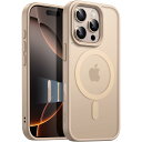 【送料無料】JETech iPhone 16 Pro 6.3インチ用 マグネット ケース カメラコントロールキャプチャボタン MagSafeに対応 半透明のマット背面 薄型 耐衝撃 カバー 色:デザートチタニウム