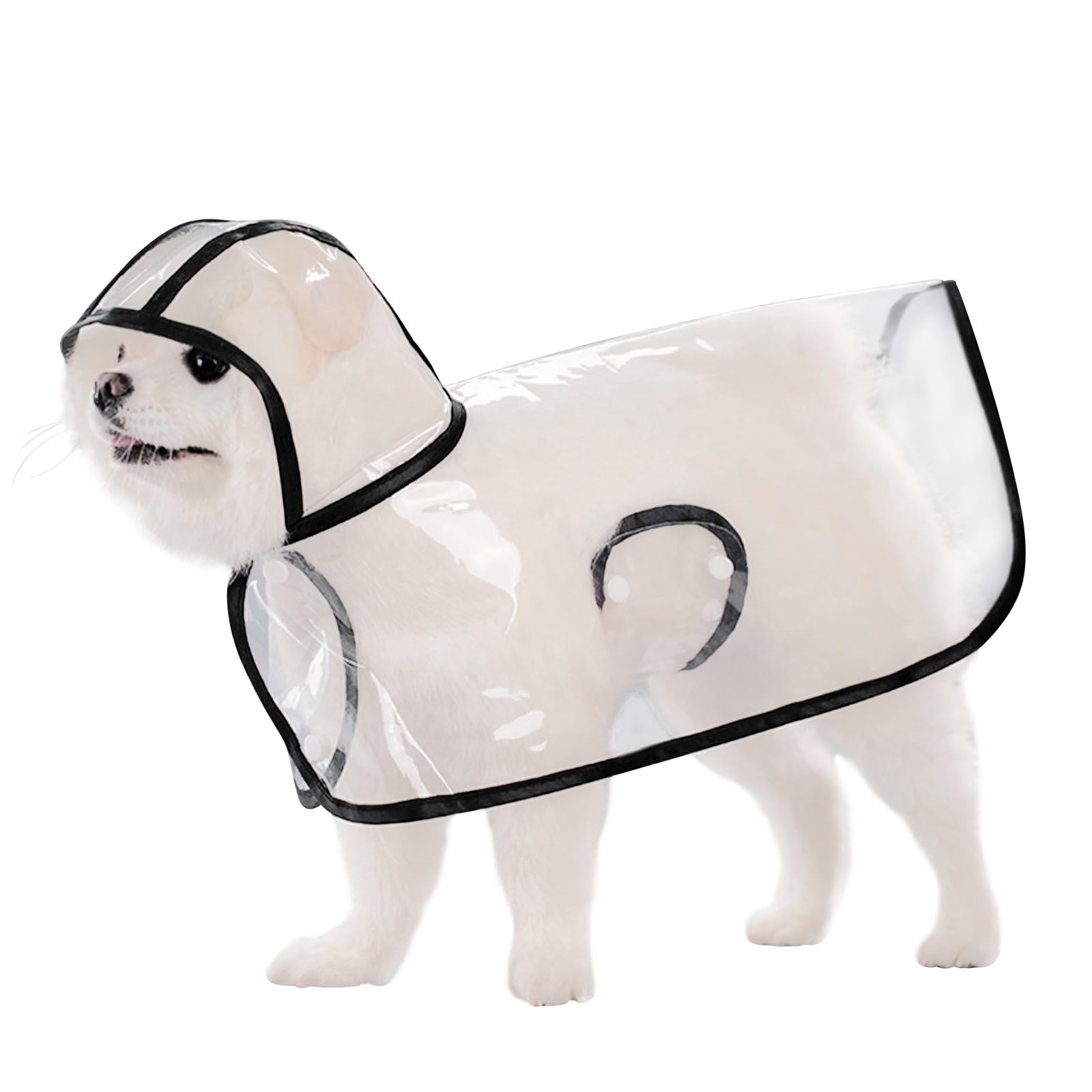 【送料無料】AmzBarley 犬用 レインコート ポンチョ 合羽 透明 無地 軽量 通気性 耐久性 快適 柔らかい 着脱簡単 犬 服 外 雨具 帽子付 両足 ...