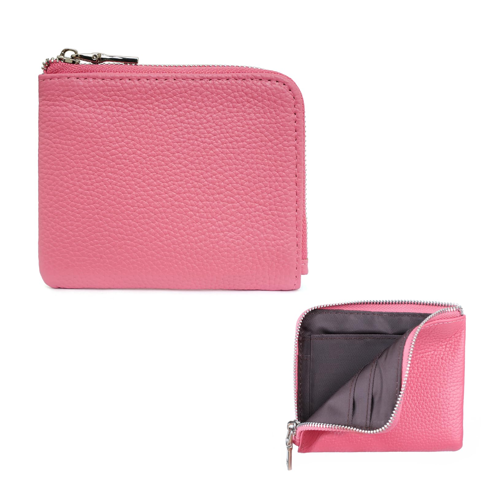 【送料無料】[imeetu] ミニ財布 薄型 L字ファスナー 本革 大容量 小銭入れ 薄い 軽量 スリム コンパク..