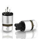 【送料無料】Monosaudio オーディオ用電源プラグ 純銅 3ピン 電源コネクタ P-080 色:ロジウムメッキ