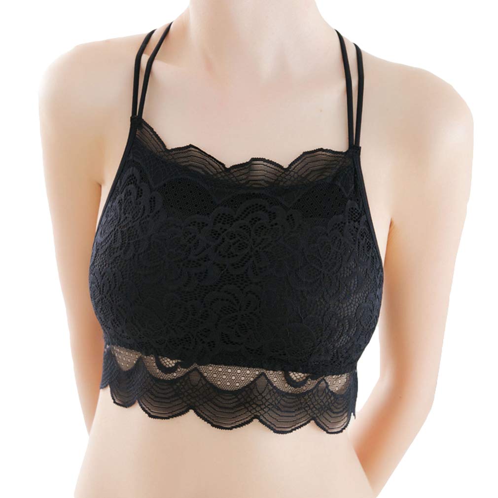 【送料無料】[Jixin4you] ブラジャー ブラ チューブトップ ベアトップ レース オシャレ 通気 インナー 色：ブラック、サイズ：Free Size