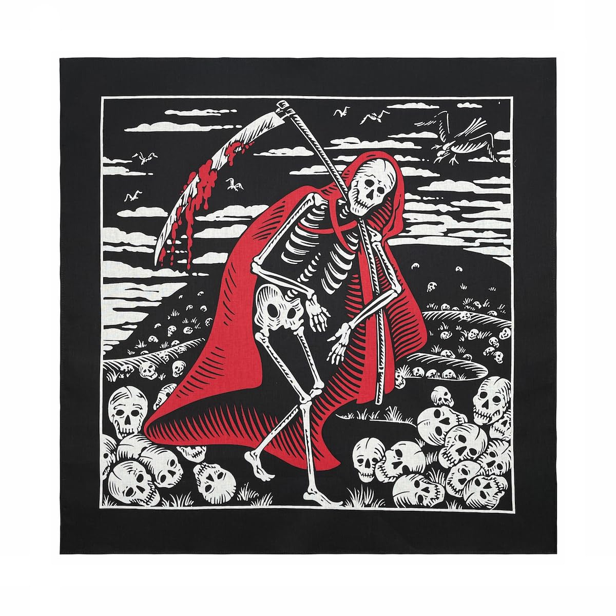 【送料無料】[Trifong] バンダナ ユニセックス 綿100% コットン カシューナッツ柄 ペイズリー ハンカチ..