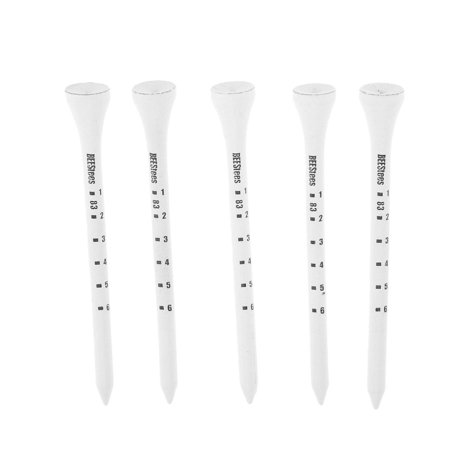 【送料無料】ゴルフティー 83mm 高さ調整 ロングティー 曲がらない ショート ゴルフてぃーロング ゴルフ用ティー 50個 色:白