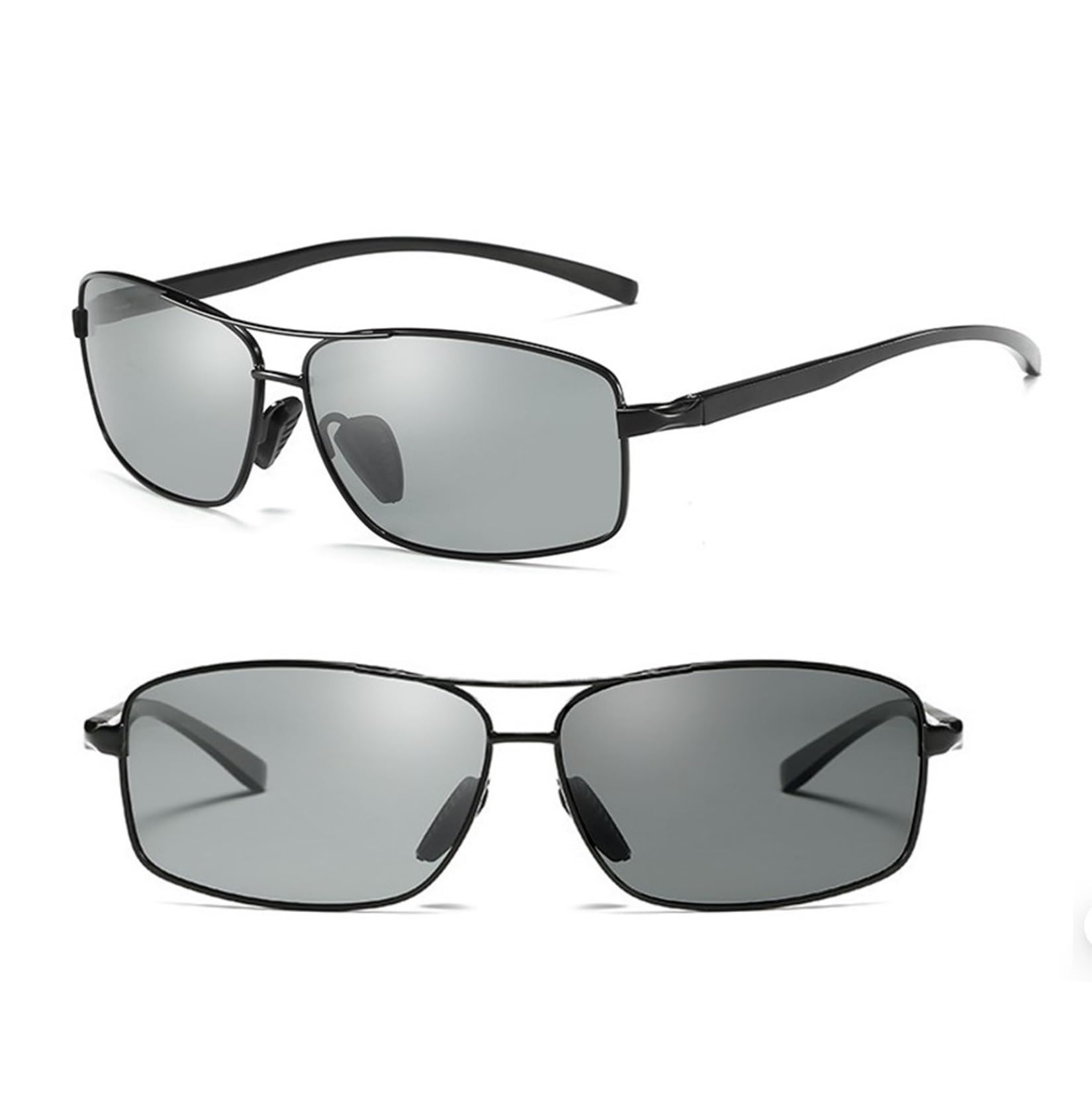 【送料無料】[REONAS] 偏光＋変色 パイロット サングラス メンズ 運転用 ドライブ 釣り 紫外線 UV400カ..