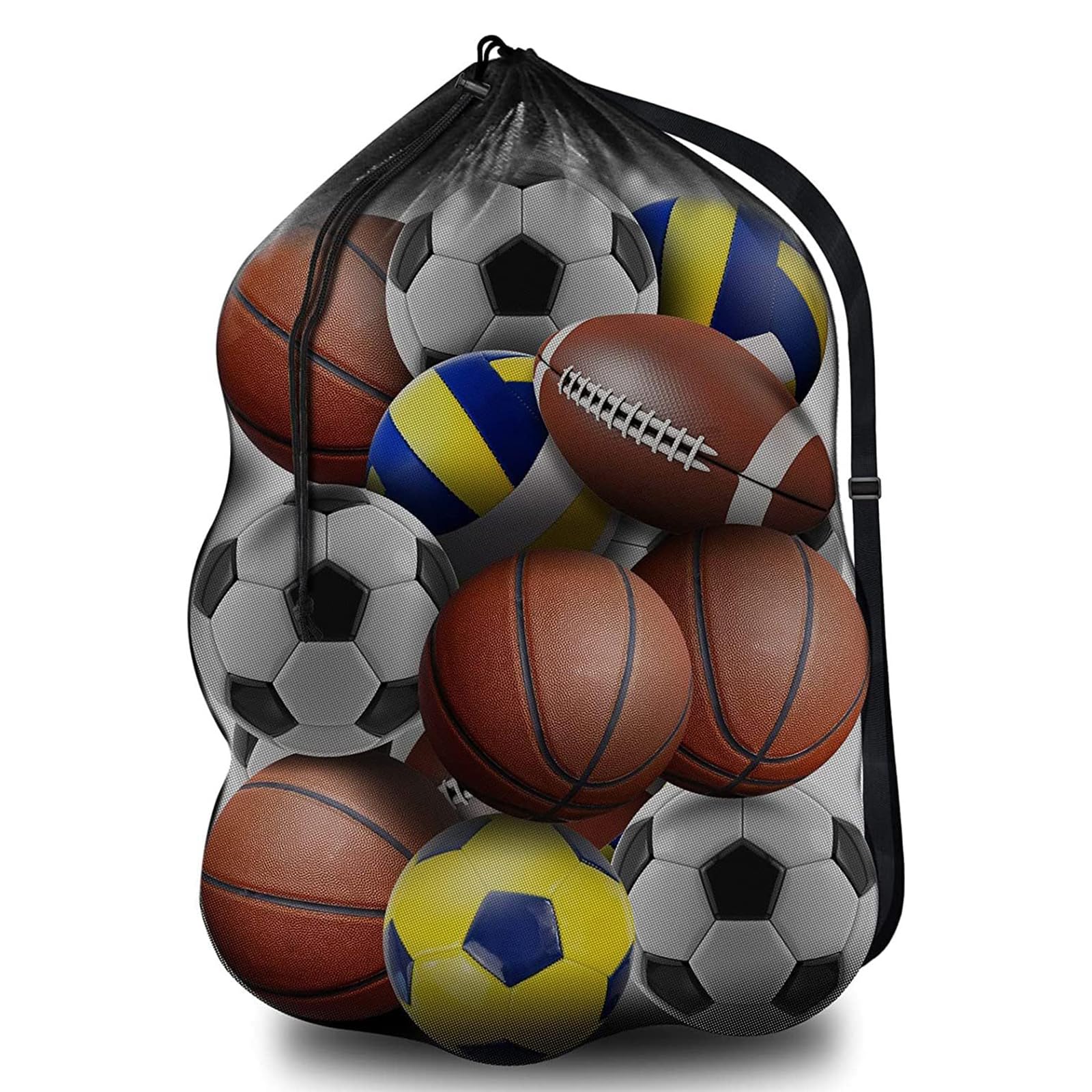 【送料無料】HanaHaul ボールバッグ 76*110cm サッカーボール入れ メッシュ アウトドア 収納バッグ ボ..