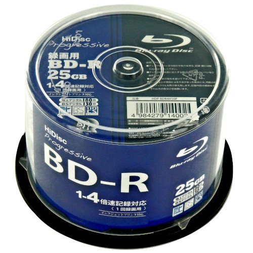 【送料無料】HIDISC 録画用BD-R 4倍速 50枚 スピンドル LTH