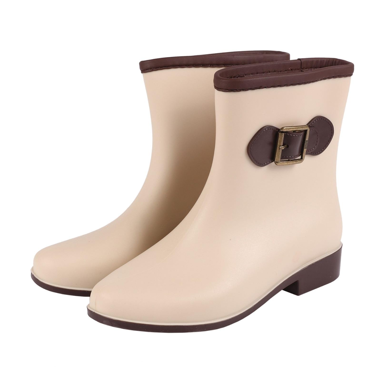 【送料無料】[CAWKAY] レインシューズ レディース 無地 ショート ブーツ 長靴 レインブーツ レインシュ..