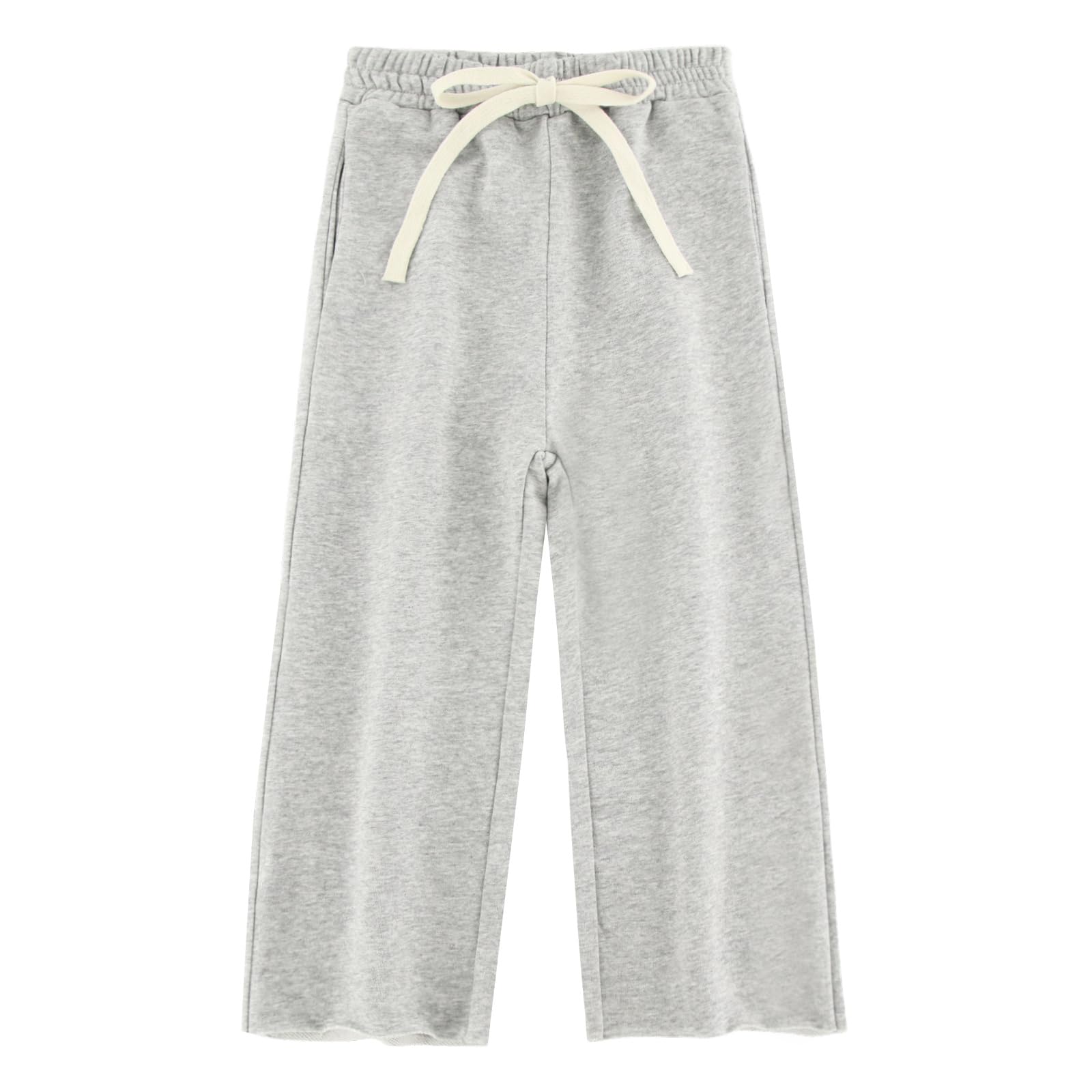 【送料無料】[Enfants Chris] 子供服 ロングパンツ 女の子 長ズボン キッズ 男の子 ボトムス ストレートズボン 綿 ガールズ 春夏秋冬 カジュアル ウエストゴム ゆったり スポーツ 90-140 色：グレー、サイズ：120