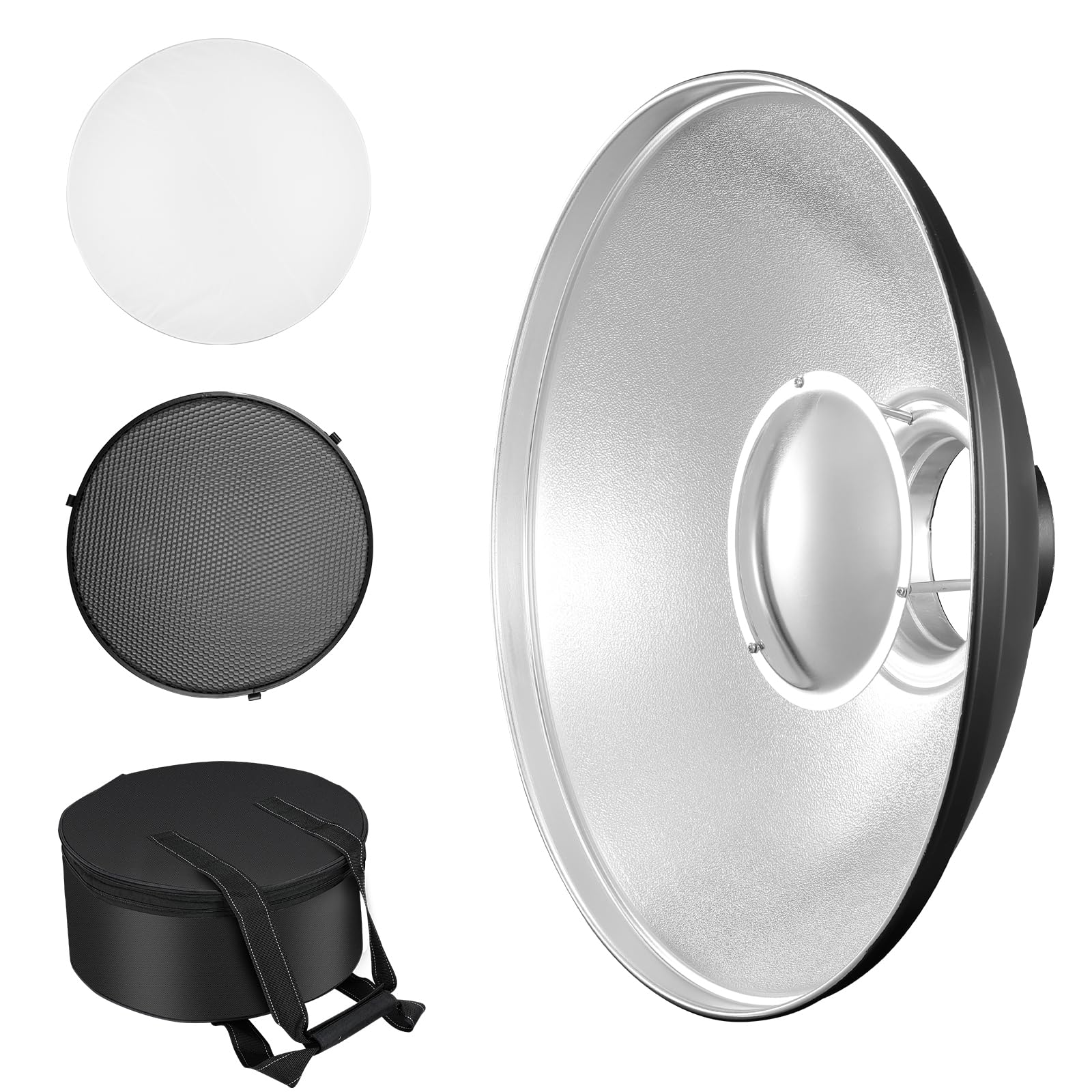 【送料無料】SOONPHO 42cm オパライト ビューティーディッシュ Bowensマウント 白い柔らかい布 ハニカ..