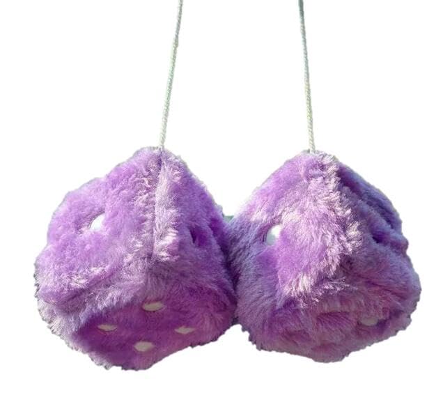 【送料無料】speed mao かわいい ふわふわ サイコロ ぬいぐるみ 車 ルームミラー などの 装飾に 色：ラ..