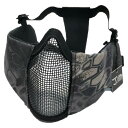 【送料無料】J-HARK サバゲーマスク フェイスガード 耳付き メッシュ 金属網 曇らない マスク サバイバルゲーム フェイスガード 装備 色:タイフォン、サイズ:フリーサイズ