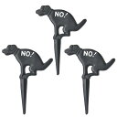 【送料無料】Archnote 犬のふん看板 犬のふん看板禁止 犬のフン 禁止 対策 看板 立て札 高さ27cm 幅20cm 色:ブラック3本、サイズ:小型看板