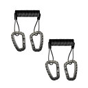 【送料無料】Archnote ロッドホルダー 車 車載ロッドホルダー カールコード カラビナ付き 車用 釣り竿 収納 天井 色:ブラック、サイズ:120cm