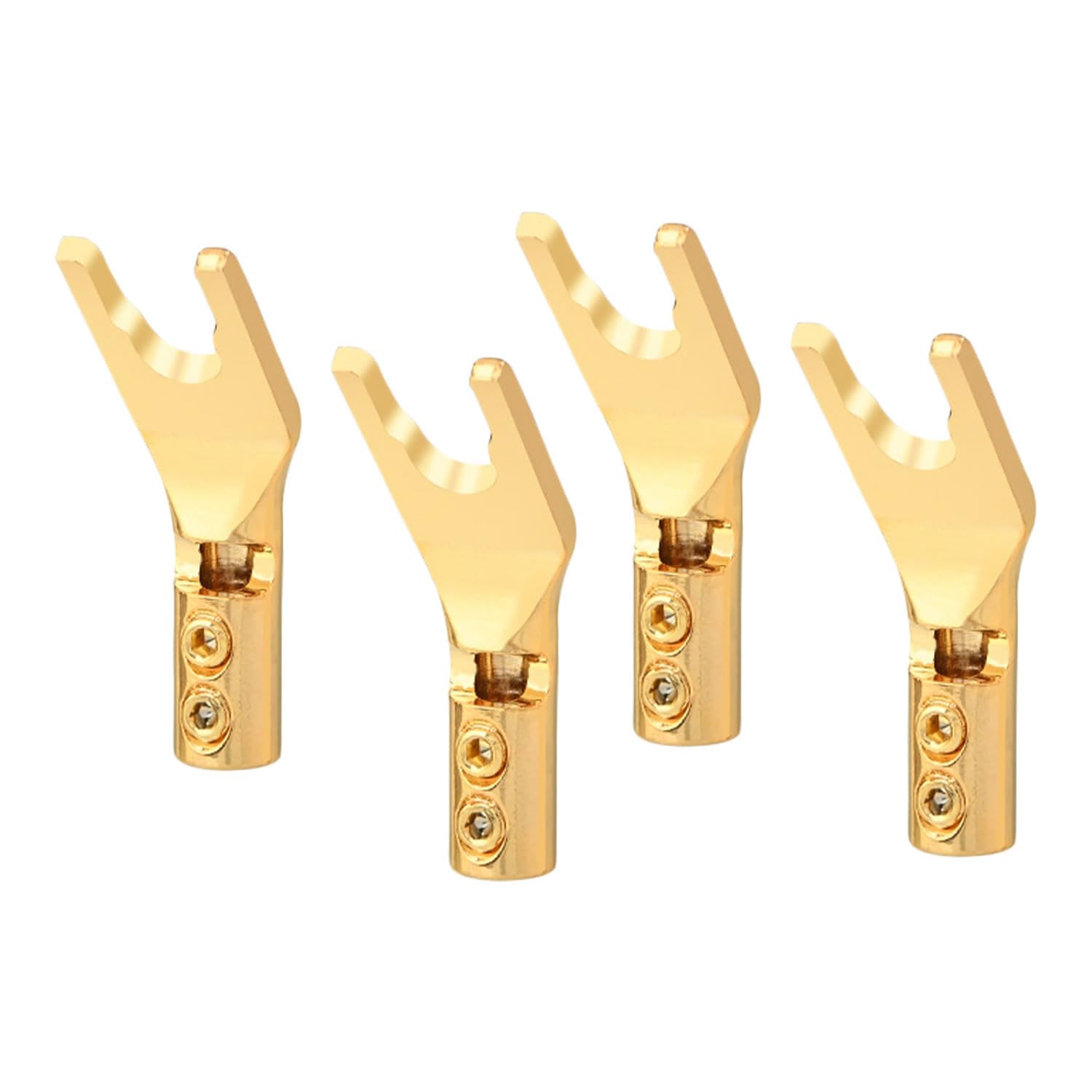 【送料無料】Archnote Yラグ 端子 銅製 L型 ソルダーレス スペード プラグ オーディオ スピーカー ター..