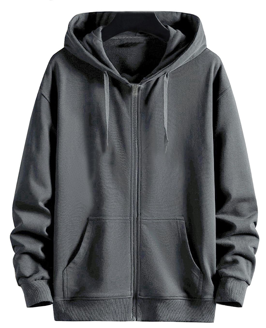 【送料無料】[OKJCON] パーカー メンズ ジップアップ 長袖 秋 無地 ゆったり フード付き おしゃれ 大き..