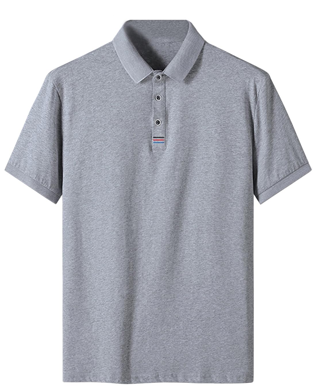 【送料無料】[OKJCON] メンズ ポロシャツ 半袖 夏 薄手 tシャツ 無地 ビジネス カジュアル おしゃれ 大..