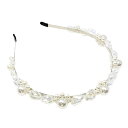 【送料無料】Mikael カチューシャ パール 白 花びら MK-0005 色:White