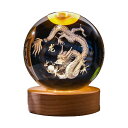 【送料無料】PLEAVIT 龍の玉 龍 置物 風水 龍 クリスタル 置物 水晶 ドラゴン 開運 金運 縁起物 玄関 インテリア 色:透明、サイズ:FREE