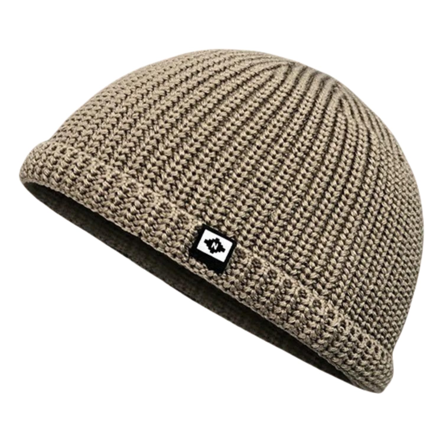 【送料無料】[Weuiean] ニット帽 メンズ ビーニー レディース 浅め 帽子 キャップ 伸縮あり フリーサイズ XINZ-04 色：カーキ、サイズ：Free Size