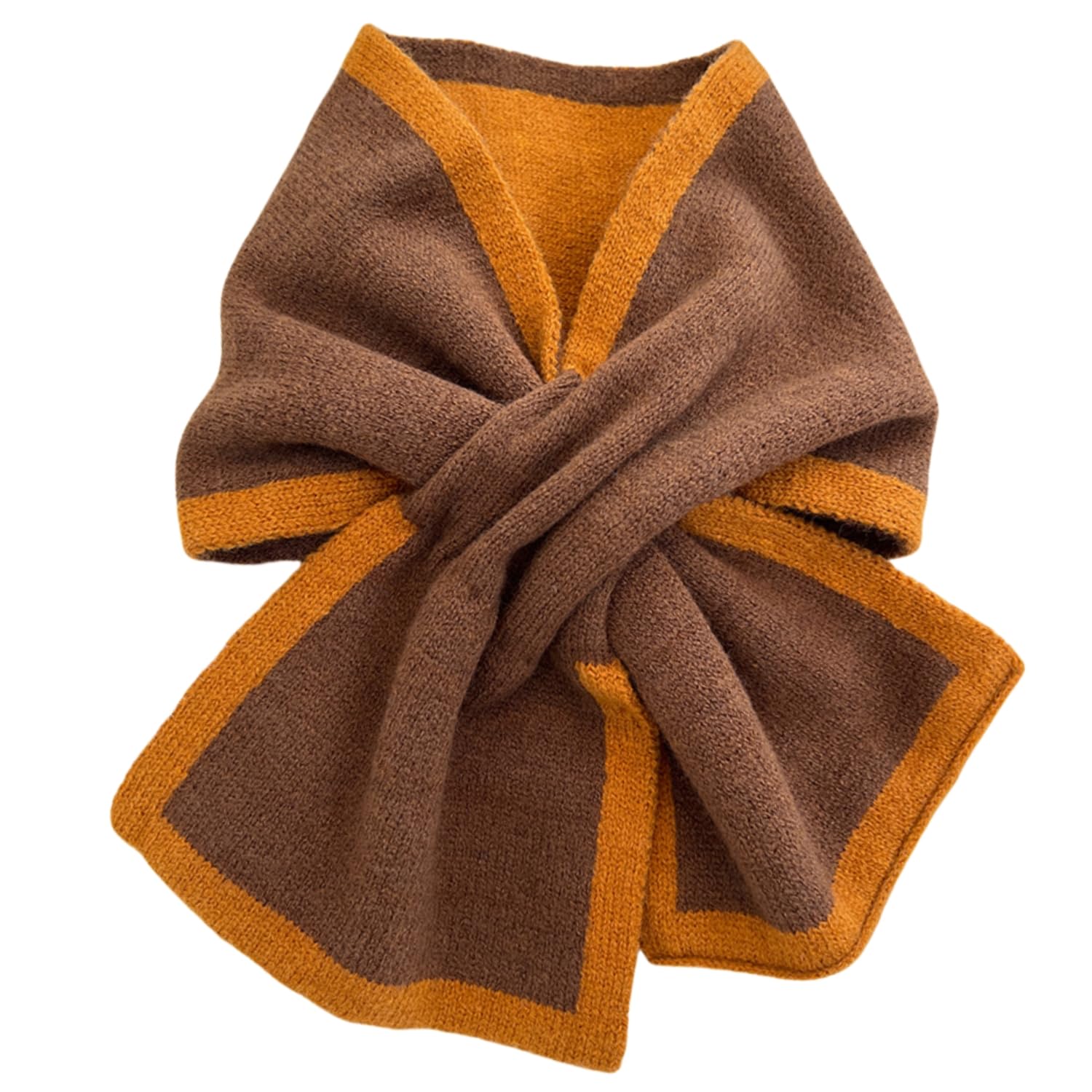 【送料無料】[Weuiean] レディース ネックウォーマー 子供 マフラー クロス 差込マフラー 小さいニット..