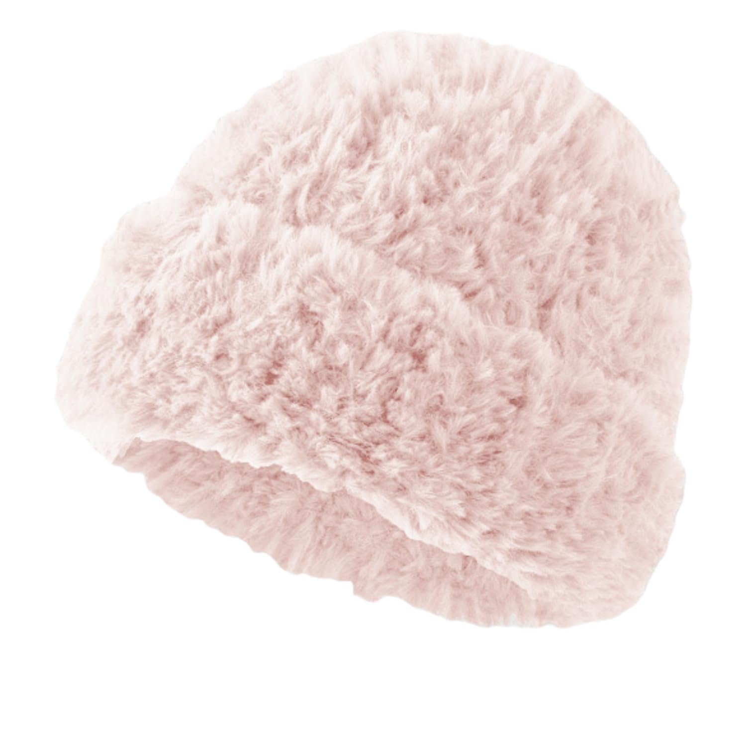 【送料無料】[Weuiean] もこもこ ニット帽 レディース 厚手 ニットキャップ ビーニー リブ ゆったり 冬 防寒帽子 RRZX-33 色：ピンク、サイズ：Free Size