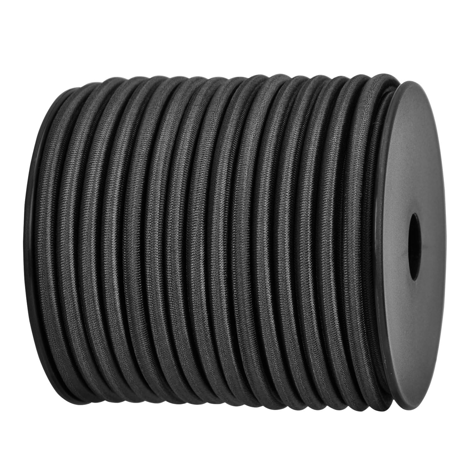 【送料無料】Abma Cord ショックコード バンジーコード 4mm/5mm/6mm/8mm/10mm 弾性 ゴム紐 ゴムロープ ストレッチコード 荷物固定 軽トラック ターポリン カーゴネット クラフト DIY用など（10M/20M） 色：ブラック、サイズ：10mm x 10M