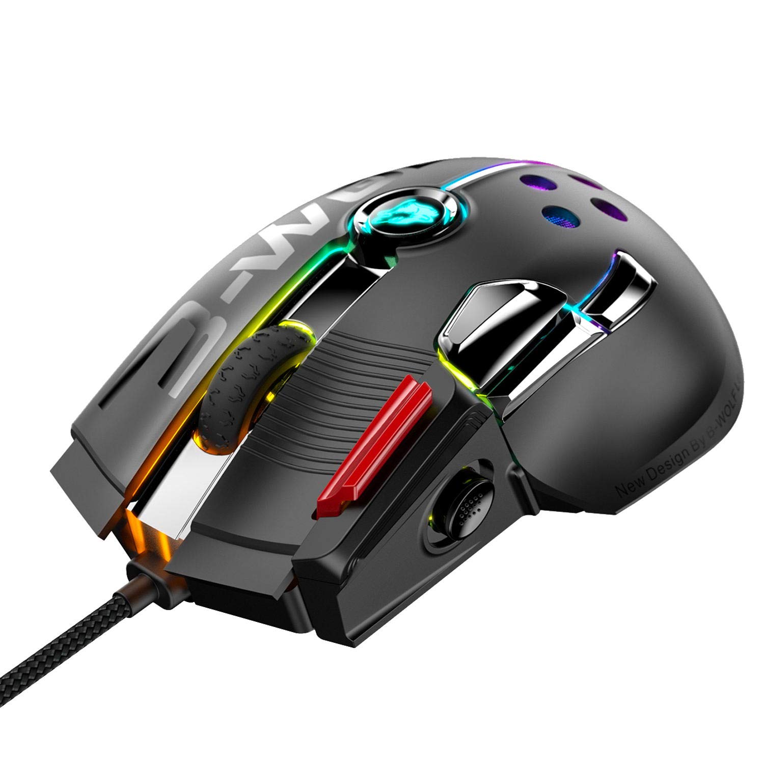 【送料無料】ゲーミングマウス 有線 多ボタン 13個プログラム可能なボタン RGB光学式 Pixart PMW3325 ジョイスティック付き 12000DPI...