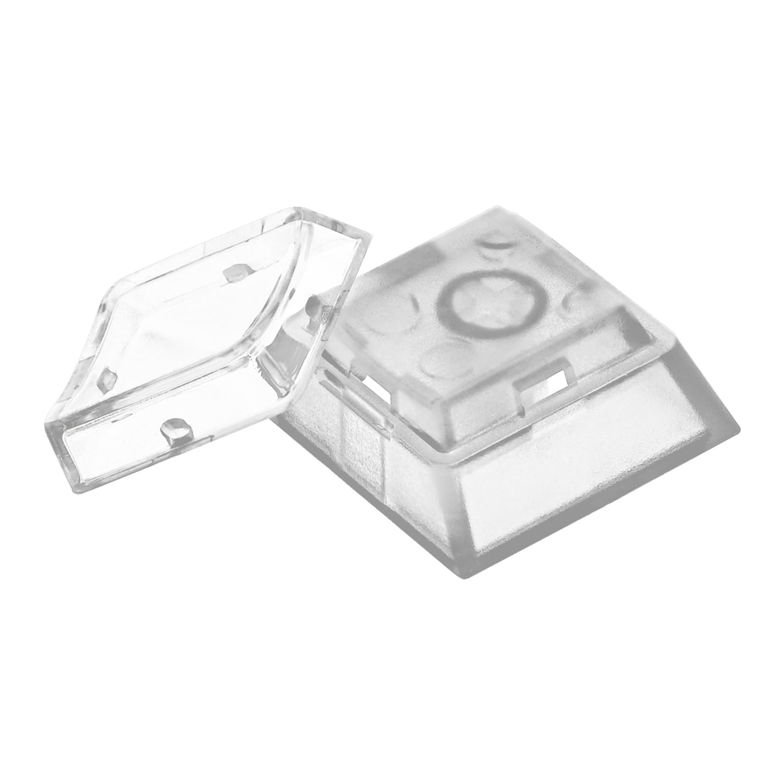 【送料無料】BTXETUEL インスタントカスタム二層キーキャップ 透明カバーキャップ付き DIY 取り外し可能なステッカーや紙切れ用 Cherry MXスイッチ対応 色：透明