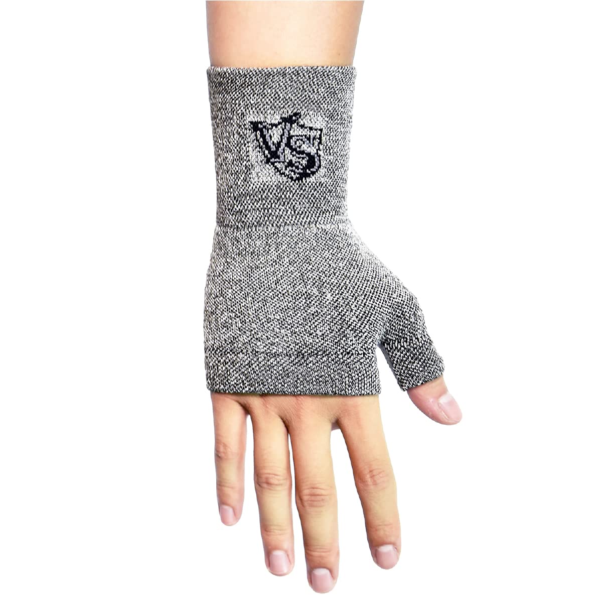 【送料無料】【VITAL SALVEO バイタルサルヴェオ】 着圧 リスト＆親指サポーター ゲルマニウム＆竹炭特殊繊維 左右兼用 手首＆親指スリーブ CJ-5105 (1Pcs 片腕分） ライトグレー 色：ライトグレー、サイズ：M