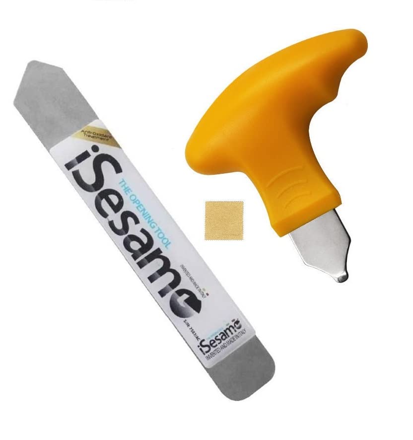 【送料無料】Wave Profesional 【( 2品セット ) グリップ式パーツオープナー + iSesamo フラットスパッジャー 開腹 修理ツールキット 】 ：分解、修理用ツール Spudger 金属製 超薄型 柔軟 スマートフォンの修理工具 iSesamo 、フラット 色：2品セット Grip オレンジ